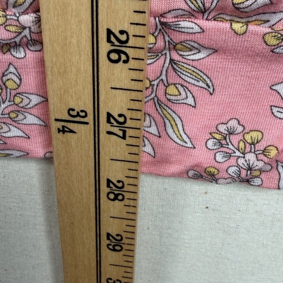 New Loft Leaf Print Sleeveless Blouse size Medium Pink‎ - Picture 8 of 8
